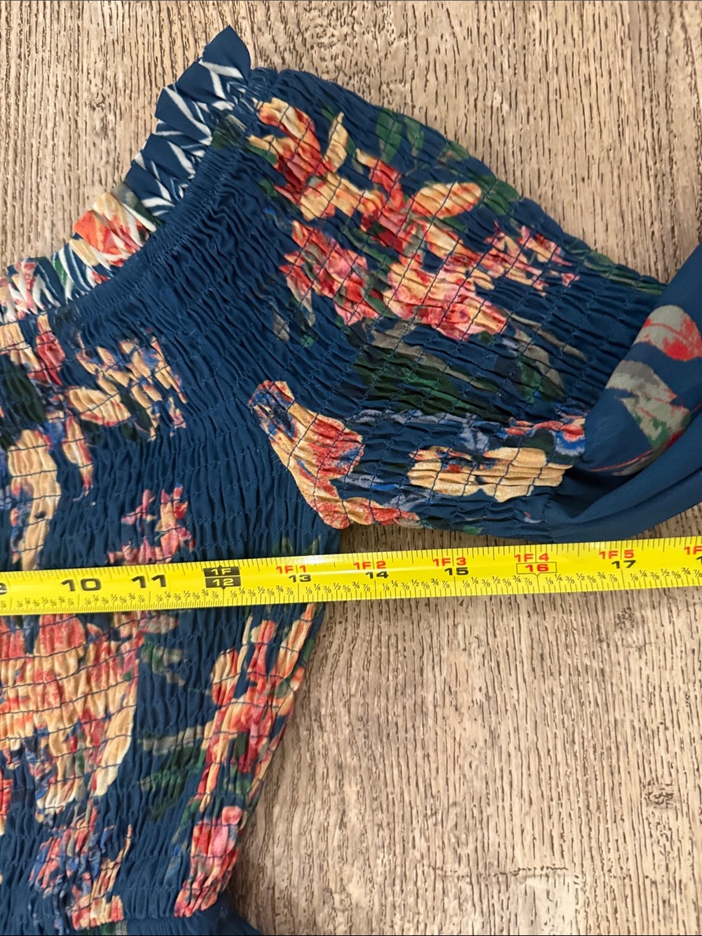 Flying Tomato Navy Floral Off-Shoulder Midi Dress - Picture 4 of 6